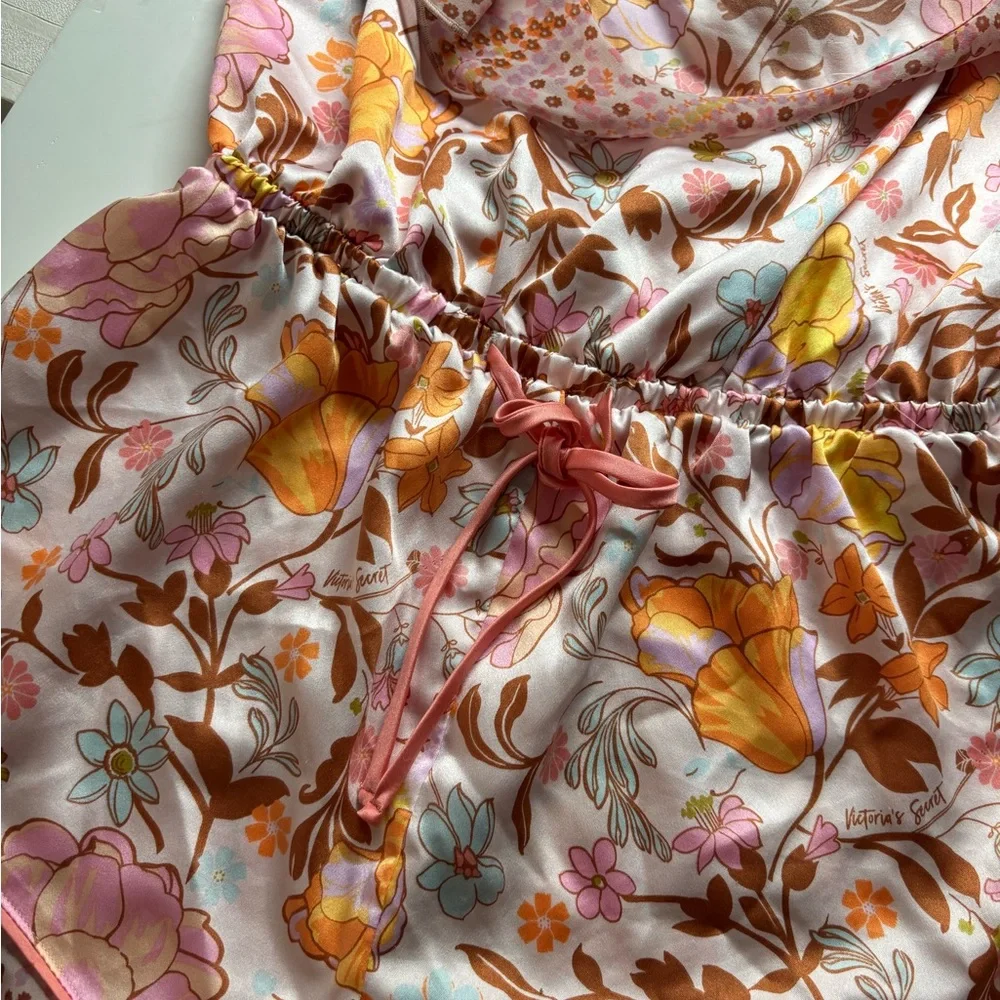 Victoria’s Secret Satin Floral Ruffle Romper - XS - Boho Cottagecore
